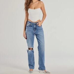 Windsor Hit The Streets Strapless Mesh White Corset Top Small Cute